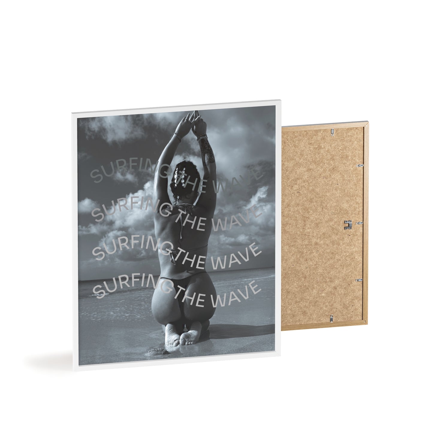 Beach Poster with Wooden Frame - Find me at the beach