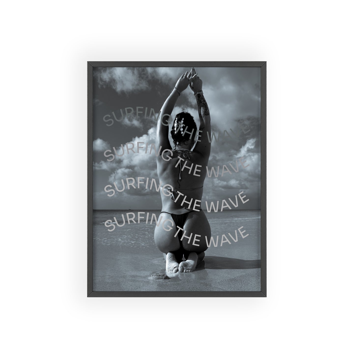 Beach Poster with Wooden Frame - Find me at the beach