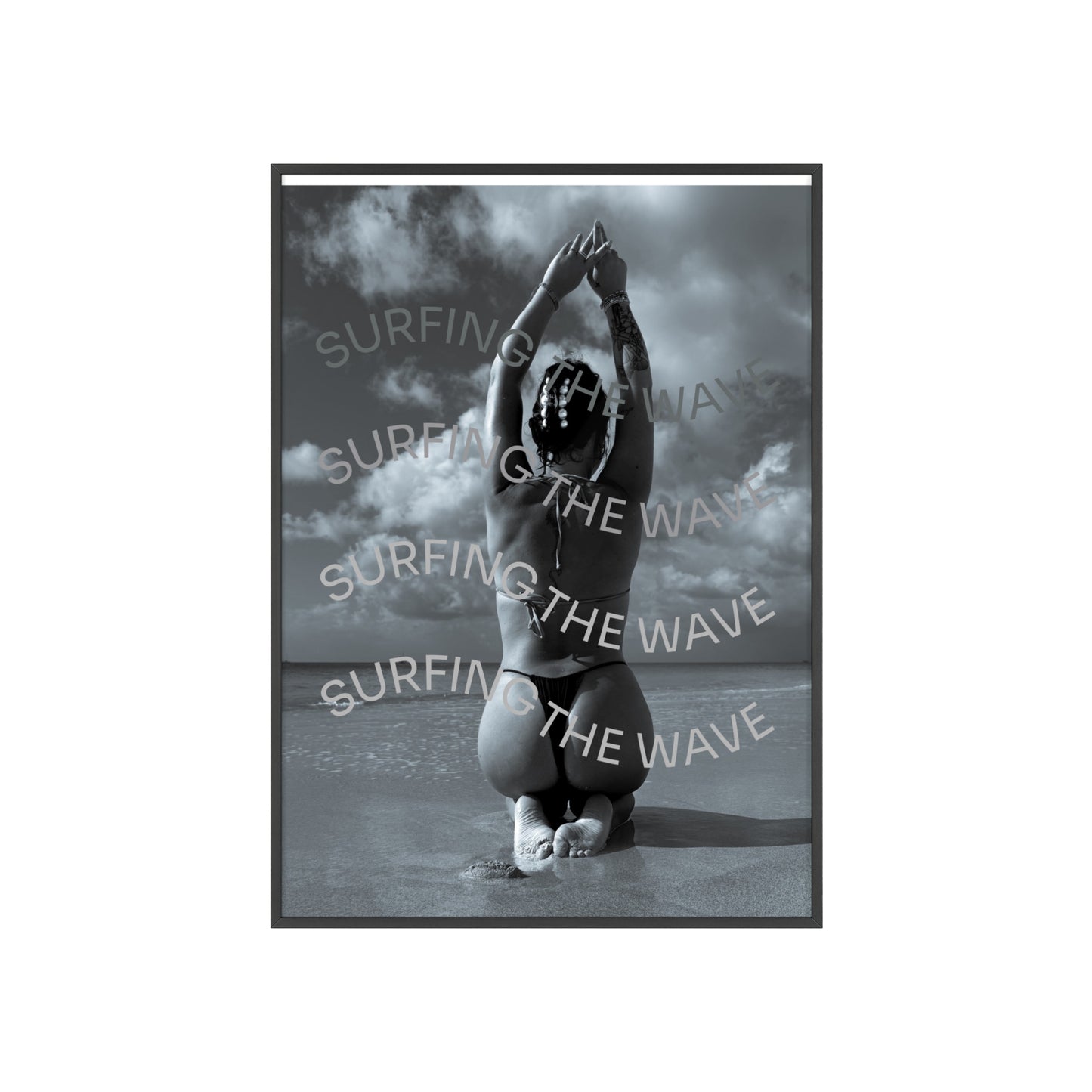 Beach Poster with Wooden Frame - Find me at the beach