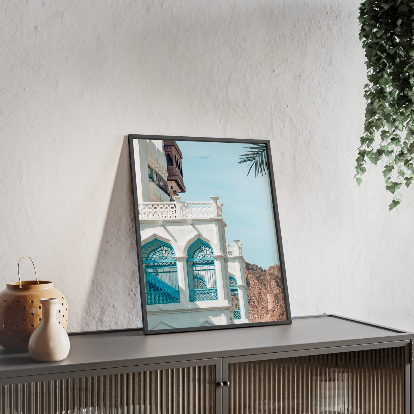 Wandposter - Beautiful Muscat Poster mit Holzrahmen