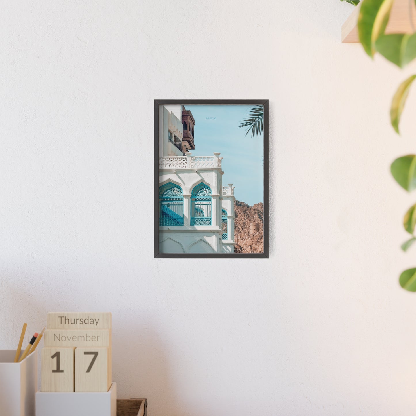 Wandposter - Beautiful Muscat Poster mit Holzrahmen