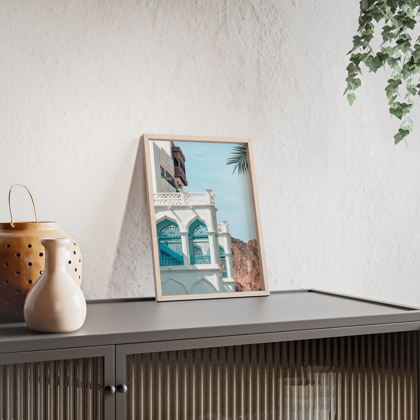 Wandposter - Beautiful Muscat Poster mit Holzrahmen