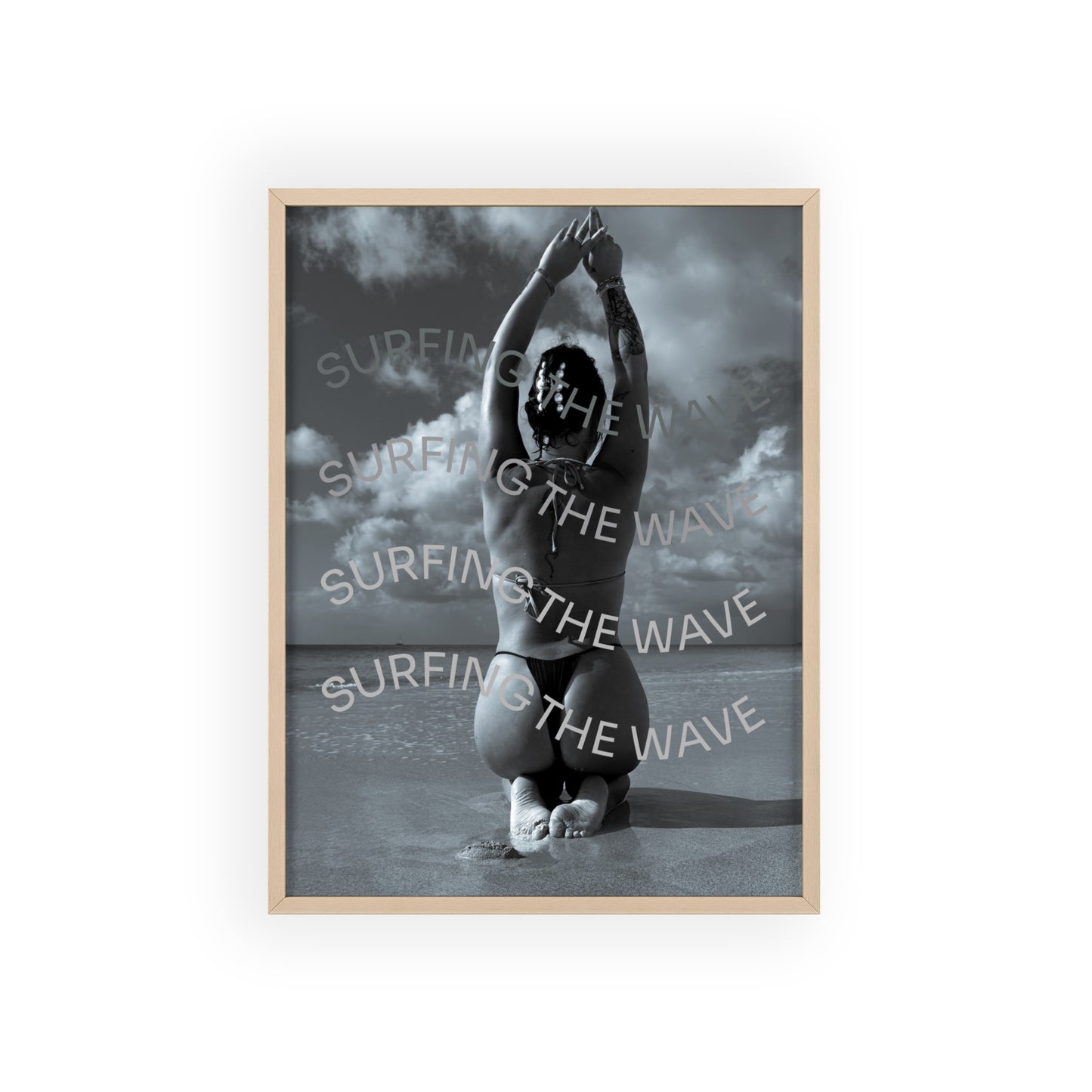 Beach Poster with Wooden Frame - Find me at the beach
